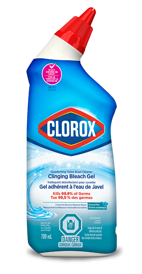 Clorox Toilet Bowl Cleaner Clinging Bleach Gel (12 X 709Ml) - Stocked Cases