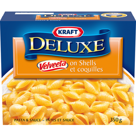Kraft Deluxe Velveeta On Shells - 12 Packs, 400G Each - Stocked Cases