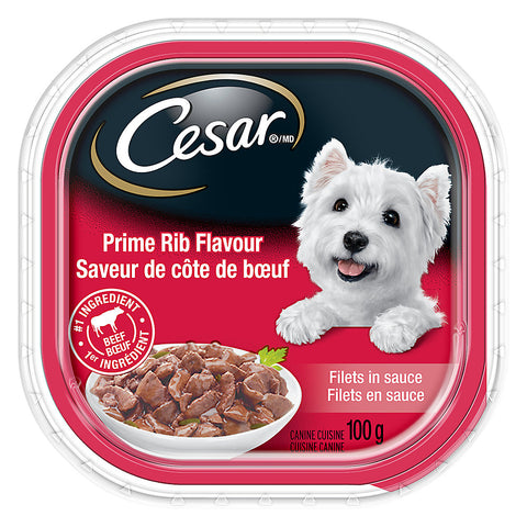 Cesar Wet Dog Food - Prime Rib (24X100G) - Stocked Cases