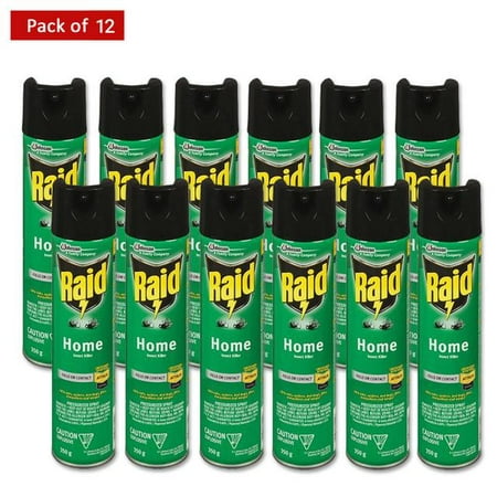 Raid Home Insect Spray Killer 2 - 12 Cans, 350G Each
