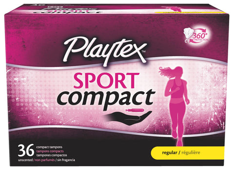 Playtex Sport Compact Regular Pads - 12 Packs, 36'S Each - Stocked Cases