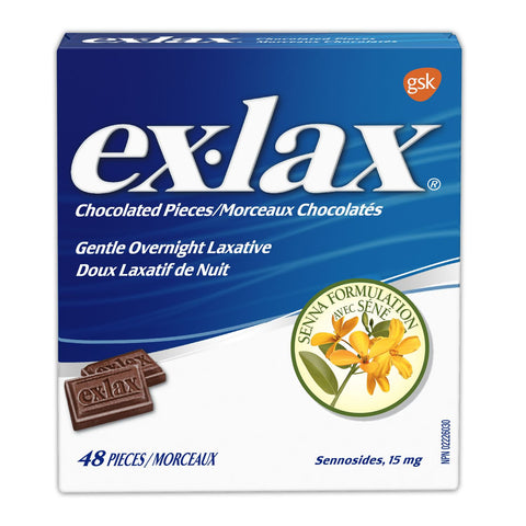 Ex-Lax Chocolate Tablets (6X6X18'S) - 6 Packs, 18'S Each - Stocked Cases