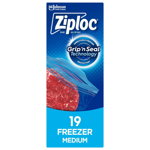 Ziploc Freezer Bags Medium (12 X 19'S)