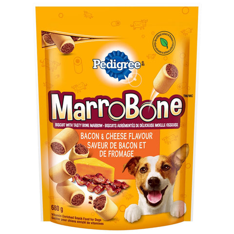 Pedigree Marrobone Dog Treats Bacon & Cheese - 8 Packs, 680G Each - Stocked Cases