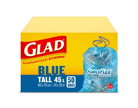 Glad Blue Easy Tie Recycle Bags - 8 Boxes, 40 Bags Each - Stocked Cases