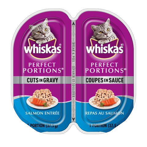 Whiskas Perfect Portions Wet Cat Food - Salmon Cuts In Gravy - (24X75G)
