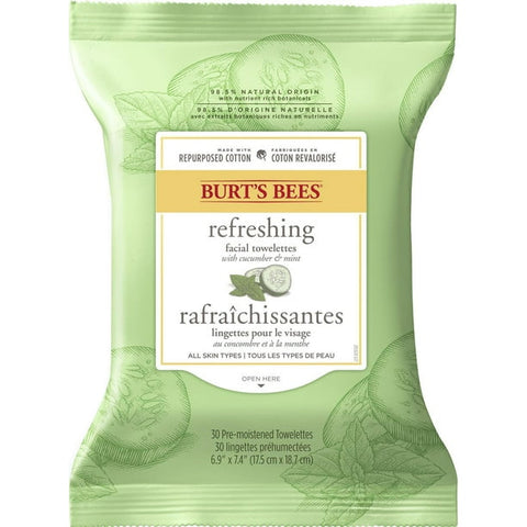 Burts Bees Facial Cleanising Tow. Cucu. Sage (3 X 30'S) - Stocked Cases