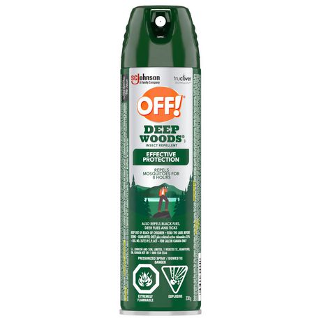 Off! Deep Woods Aerosol Spray 3 Insect Repellent - 12 Cans, 230G Each - Stocked Cases