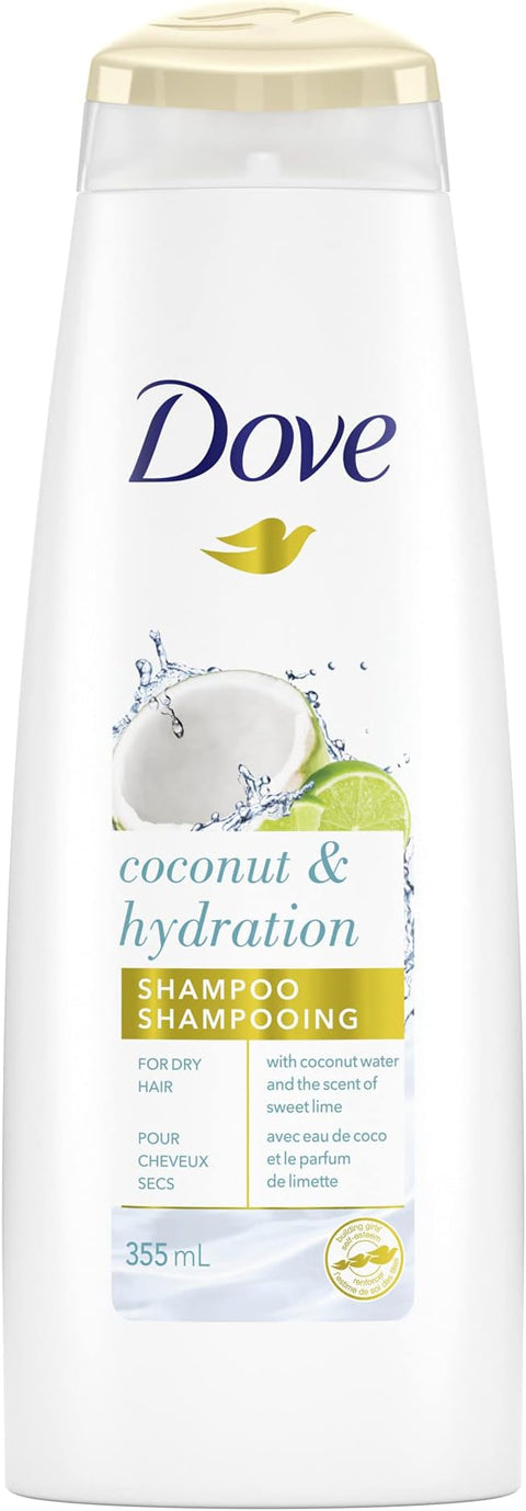 Dove Shampoo Coconut & Hydration - 6 Packs, 355Ml Each - Stocked Cases
