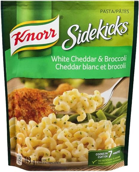 Knorr Lipton Sidekicks Pasta White Cheddar & Broccoli - 8 Packs, 143G Each - Stocked Cases