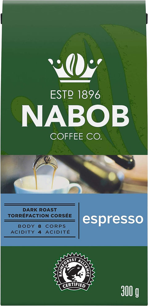 Nabob 1896 Espresso Dark Roast Coffee (6 X 300G)