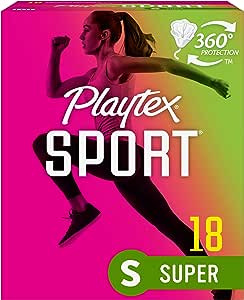 Playtex Sport Super Plastic Tampons - 6 Packs, 18'S Each - Stocked Cases