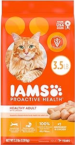 Iams Dry Cat Food Proactive Health Original - Chicken - 4 Packs, 1.59Kg Each - Stocked Cases