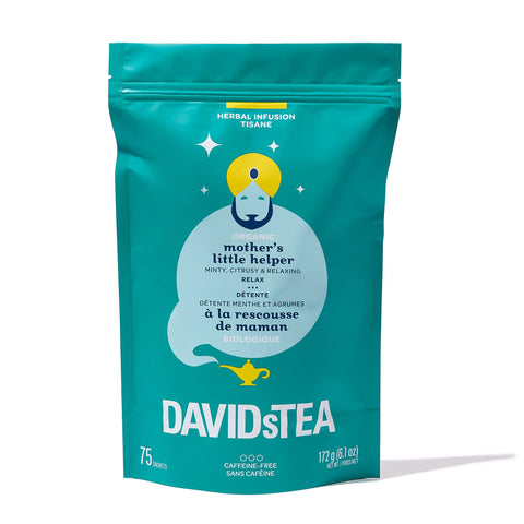 David'S Tea Organic Mother Little Helper - 6 Boxes, 12 Tea Bags Each - Stocked Cases