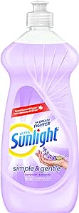 Sunlight Dish Liquid Ultra Simple & Gentle Lavender 562Ml - Pack Of 8