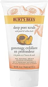 Burts Bees Peach & Willowbark W/Bark Deep Pore Scrub (3 X 110G) - Stocked Cases
