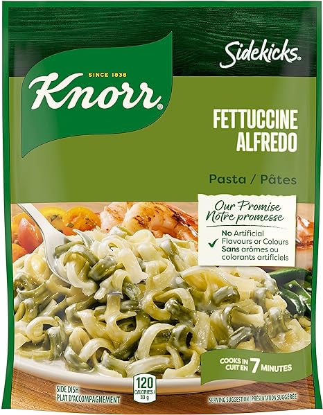Knorr Lipton Sidekicks Pasta Fettuccine Alfredo - 8 Packs, 133G Each - Stocked Cases