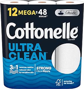 Cottonelle Toilet Paper Ultra Clean Mega Roll (4 X 12)