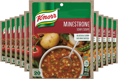 Knorr Lipton Soup Mix Minestrone - 12 Packs, 83G Each - Stocked Cases