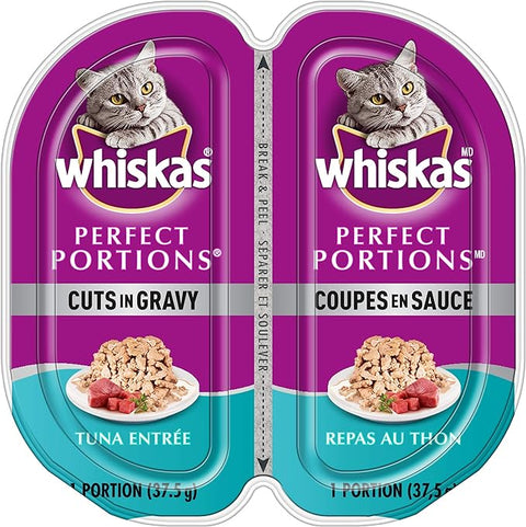 Whiskas Perfect Portions Wet Cat Food - Tuna Cuts In Gravy - (24X75G)