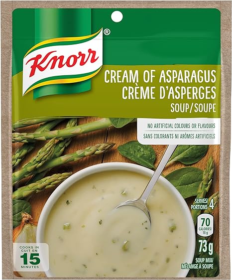 Knorr Lipton Soup Cream Of Asparagus - 12 Packs, 73G Each - Stocked Cases