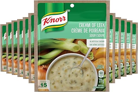 Knorr Lipton Soup Cream Of Leek - 12 Packs, 77G Each - Stocked Cases