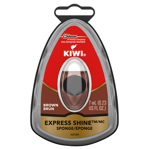 Kiwi Express Shoe Shine Sponge Brown - 12 Sponges, 6Ml Each - Stocked Cases