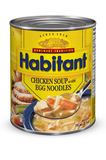 Habitant Soup Chicken Noodle - 24 Cans, 796Ml Each - Stocked Cases