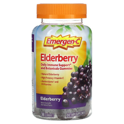 Emergen-C Elderberry Gummies - 12 Packs, 45'S Each - Stocked Cases