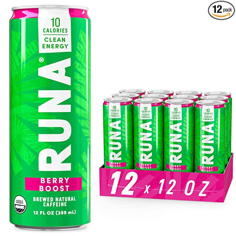 Runa Energy Drink Berry Boost - 12 Pack, 355Ml Each