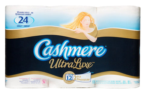 Cashmere Bath Tissue Double Roll Ultra Luxe (4X12'S) - Stocked Cases