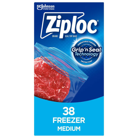 Ziploc Freezer Bags Medium Value Pack (9 X 38'S)