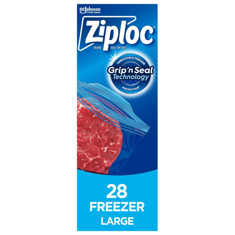 Ziploc Freezer Bags Large Value Pack (9 X 28'S)