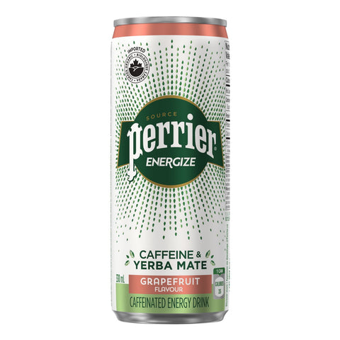 Perrier Energize Grapefruit - 24 Cans, 330Ml Each - Stocked Cases