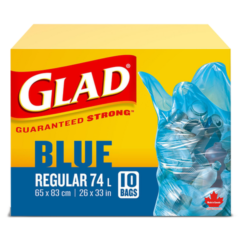 Glad Strong Blue Regular 74L Garbage Bag (8X40CT)