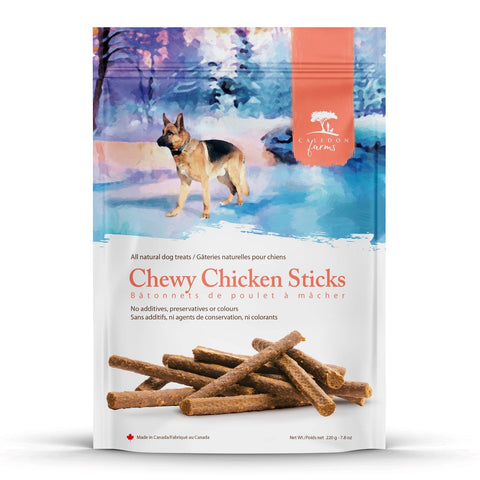 Caledon Farms Dog Treats Chewy Chicken Sticks - 4 X 220G - Stocked Cases