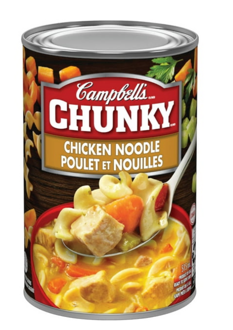 Campbell'S Chunky Soup Chicken Noodle - 24 Cans, 540Ml Each - Stocked Cases
