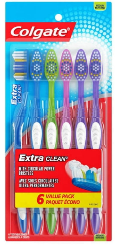 Colgate Extra Clean Toothbrush Medium (6 Pack)