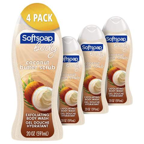 Soft Soap Body Wash Coconut Scrub (4 X 591 ML)