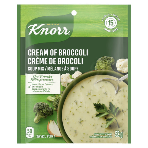 Knorr Lipton Soup Cream Of Broccoli - 12 Packs, 52G Each - Stocked Cases