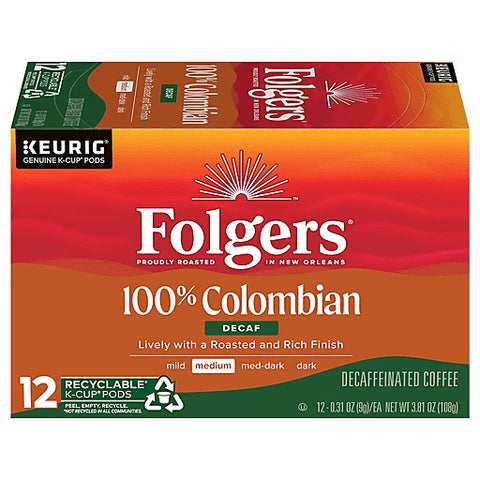 Folgers K-Cup Lively Colombian (6X108G)