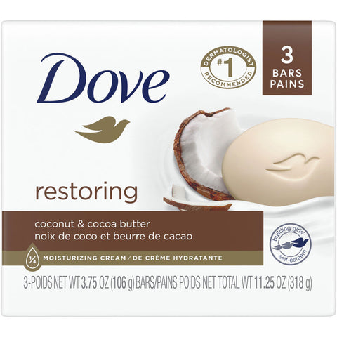 Dove Bar Soap Coconut & Milk - 24 Bars, 212G Each - Stocked Cases