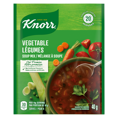 Knorr Lipton Soup Mix Vegetable - 12 Packs, 40G Each - Stocked Cases