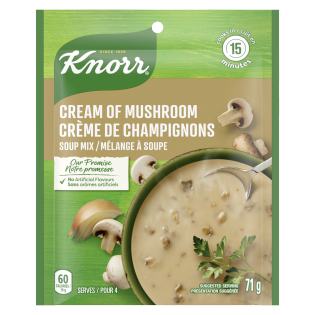 Knorr Lipton Soup Mix Cream Of Mushroom - 12 Packs, 71G Each - Stocked Cases