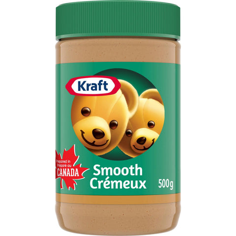 Kraft Spread Peanut Butter Smooth - 12 Jars, 500G Each - Stocked Cases
