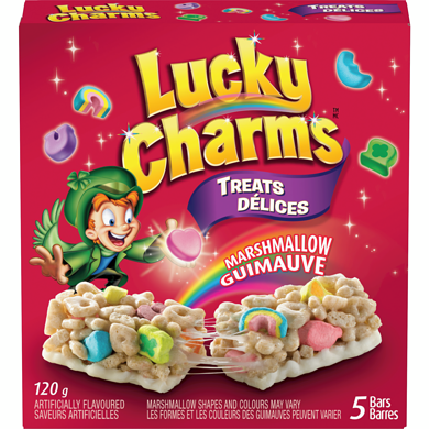General Mills Cereal Lucky Charms Treats Marsmallow - 12 Pack - Stocked Cases