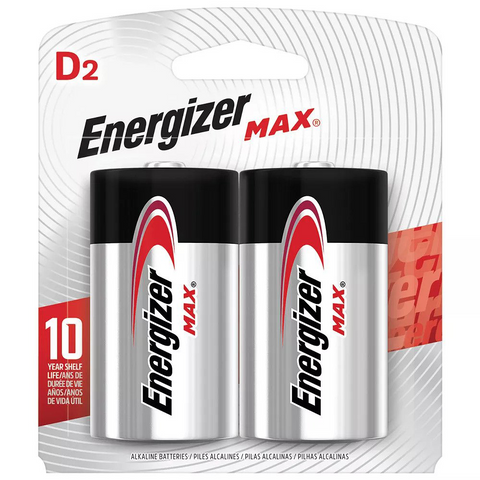 Energizer Batteries D2 - 12 Pack - Stocked Cases