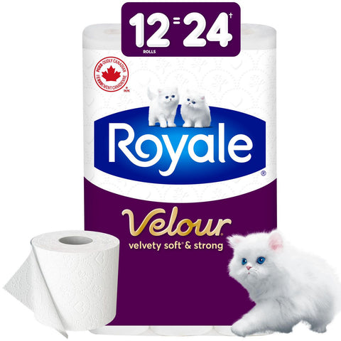 Royale Bath Tissue Velour 12=24 (4 X 12)
