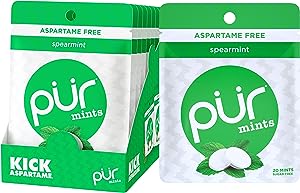 Pur Mint Tray Spearmint Bag (12X20'S) - Stocked Cases