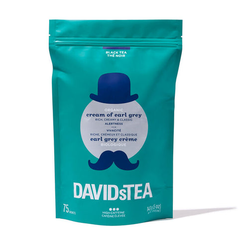 David'S Tea Organic Cream Of Earl Grey - 6 Boxes, 12 Tea Bags Each - Stocked Cases